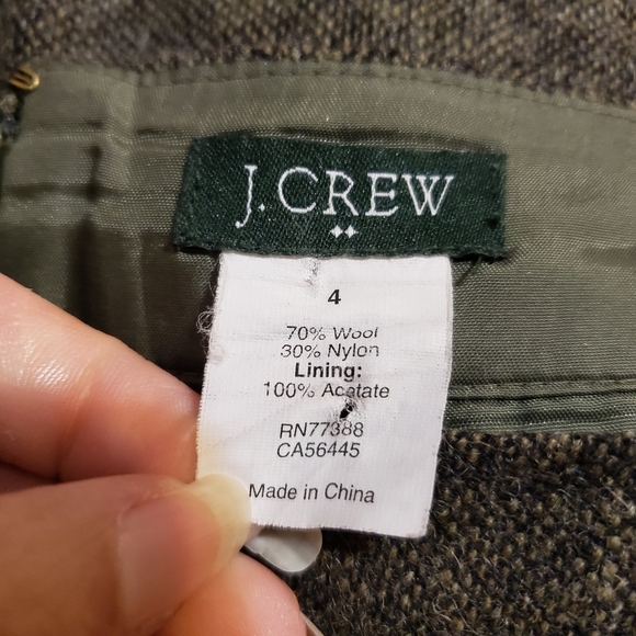 J. Crew Green Pencil Skirt Size 4 - Picture 4 of 5